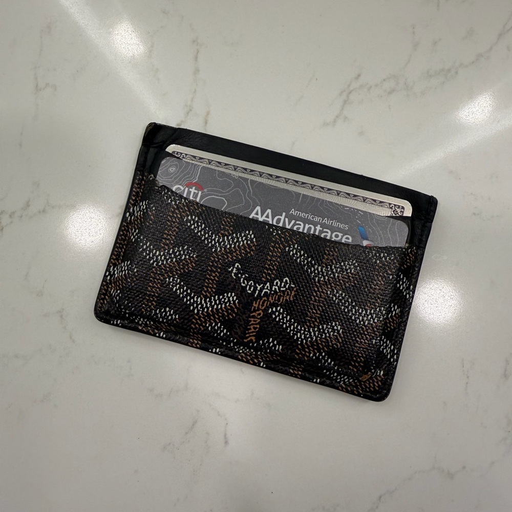 Goyard Black and Tan Card Holder